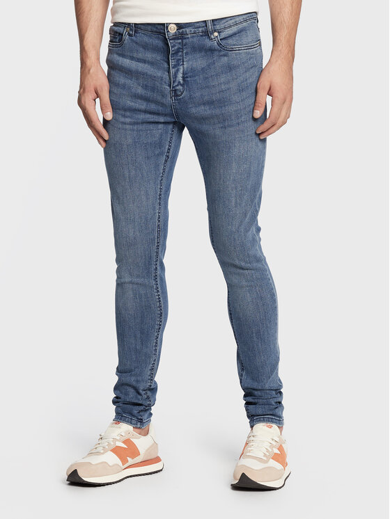Brave Soul Jeans hlače MJN-DONTE Modra Super Skinny Fit