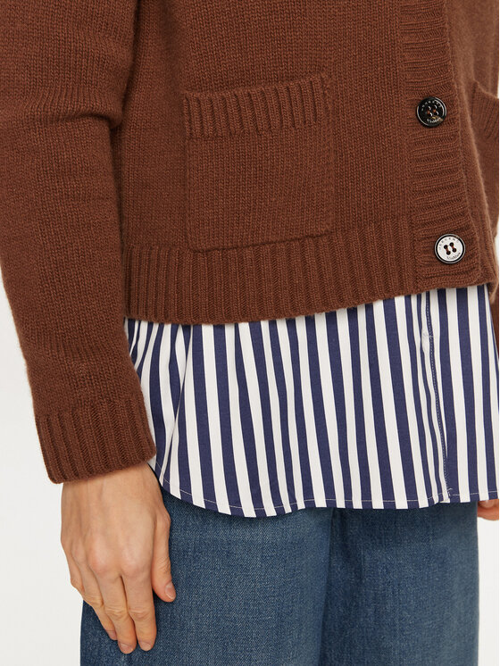 Weekend Max Mara Weekend Max Mara Cardigan Arad 2425346042 Marrone Relaxed Fit