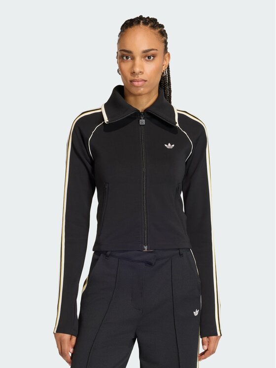 adidas adidas Bluza SLIM FITTED FIREBIRD Czarny Slim Fit