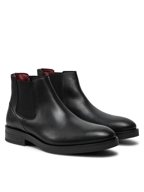 Tommy Hilfiger Tommy Hilfiger Боти тип челси Premium Hilfiger Tl Lth Chelsea FM0FM05185 Черен