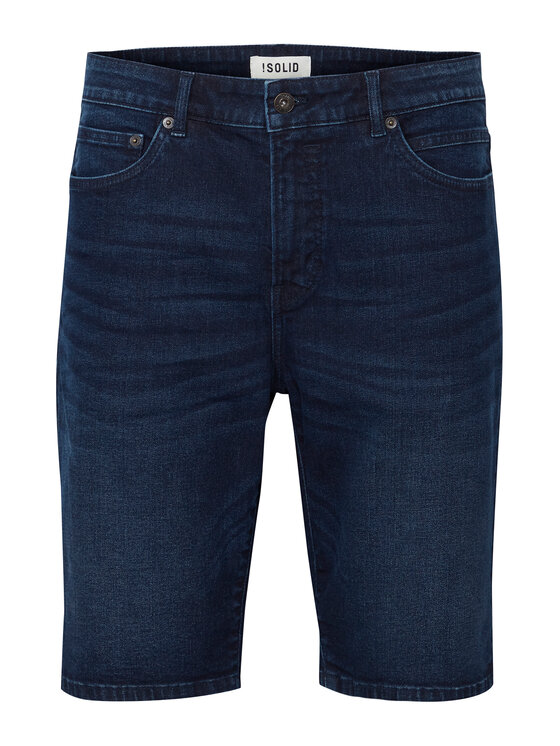 Solid Solid Джинсові шорти 21104980 Cиній Regular Fit