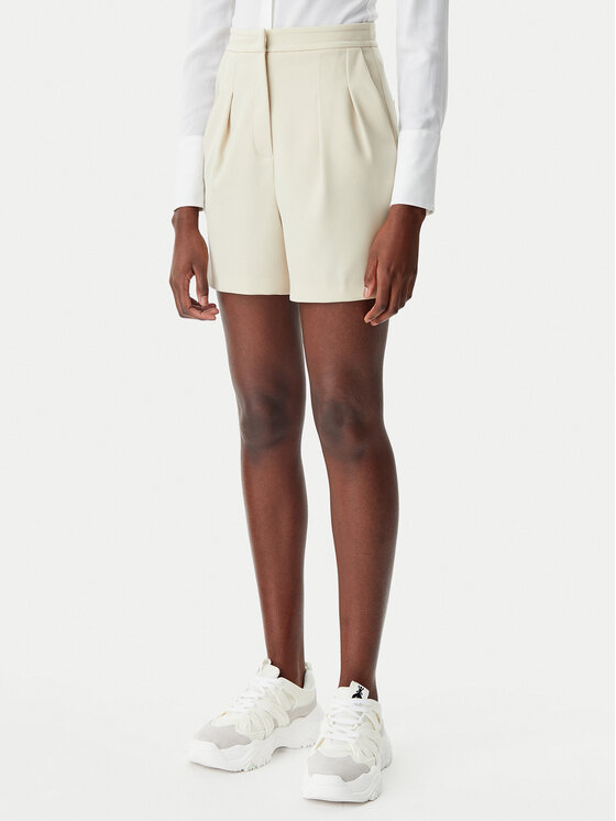 Patrizia Pepe Patrizia Pepe Šortky z materiálu 8P0697/A545-B814 Béžová Regular Fit