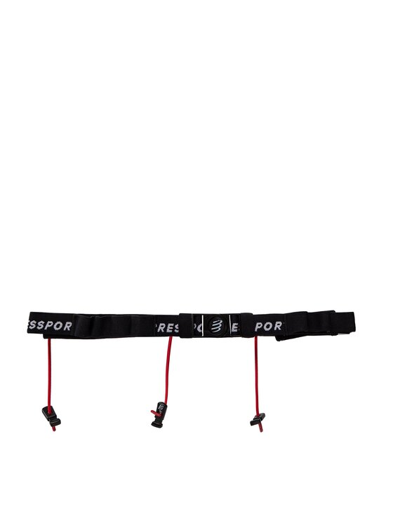 Compressport Колан-чантичка за спортуване Race Number Belt CU00013B Черен