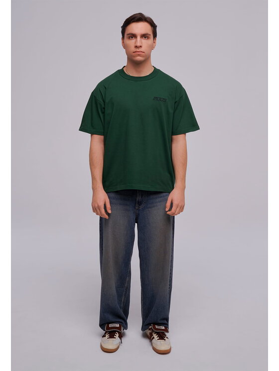 2005 2005 Tričko basic Zelená Oversize