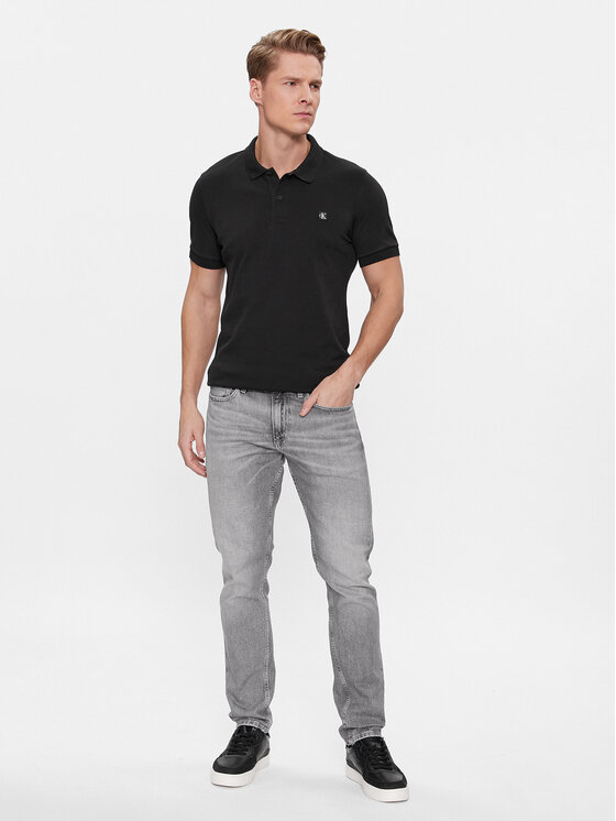 Calvin Klein Jeans Calvin Klein Jeans Polo Embro Badge J30J325269 Czarny Slim Fit