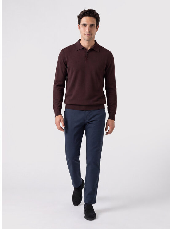 Pako Lorente Pako Lorente Sweter P26WF-2X-005 Bordowy Regular Fit