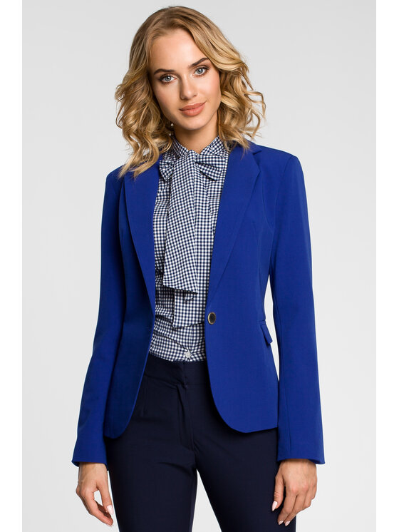 Made of Emotion Made of Emotion Marynarka M051 Niebieski Classic Fit