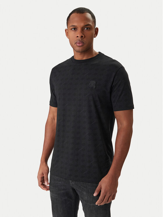 KARL LAGERFELD KARL LAGERFELD Tricou 755077 561251 Negru Regular Fit