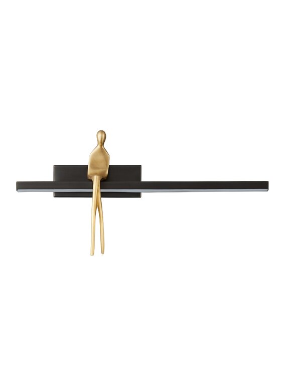 MIAhome MIAhome Kinkiet Lampa ścienna AMICI czarna 31 cm Czarny
