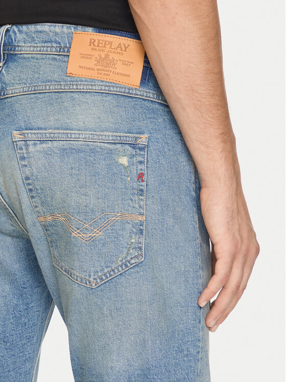 REPLAY Replay Blugi M1008P.000.727744R Albastru Slim Fit