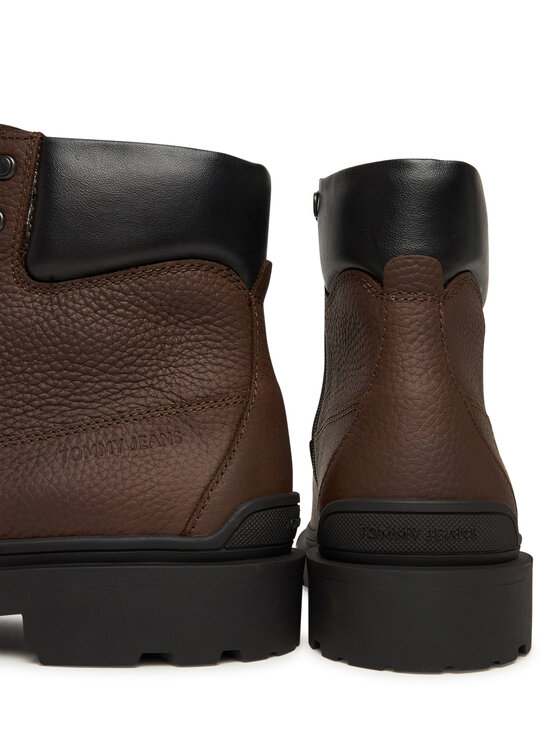 Tommy Jeans Tommy Jeans Auliniai batai Tjm Lace Up Boot Leather EM0EM01629 Ruda