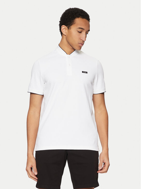 Calvin Klein Calvin Klein Polo K10K114139 Biały Regular Fit