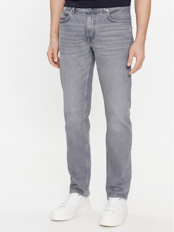 Tommy Hilfiger Blugi Denton MW0MW33948 Gri Straight Fit