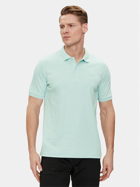 Calvin Klein Polo Smooth K10K111657 Zaļš Slim Fit