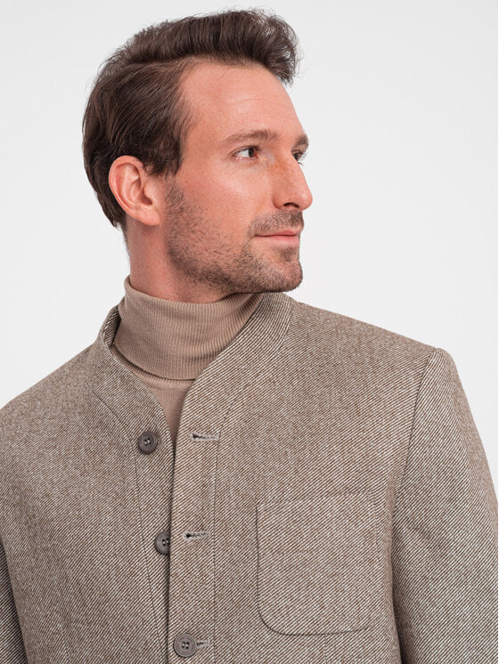 Ombre Ombre Sako OM-BLZB-0124 Hnědá Regular Fit