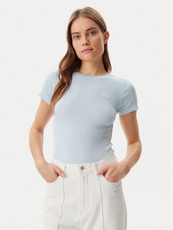 Guess Tricou W5GP62 KA0H1 Albastru Regular Fit