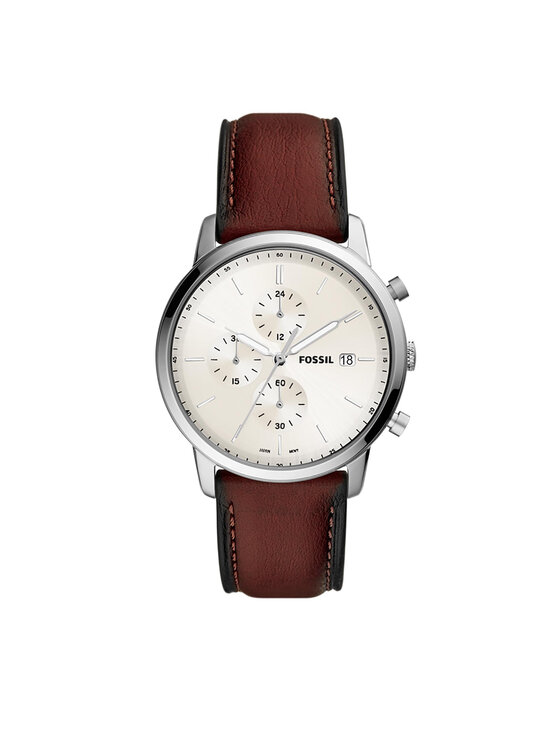 Fossil Orologio Minimalist Chronograph FS5849 Marrone • Modivo.it