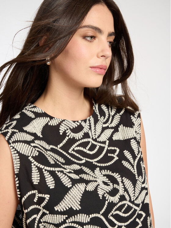 Elena Mirò Elena Mirò Top D018E100025N001 Czarny Regular Fit