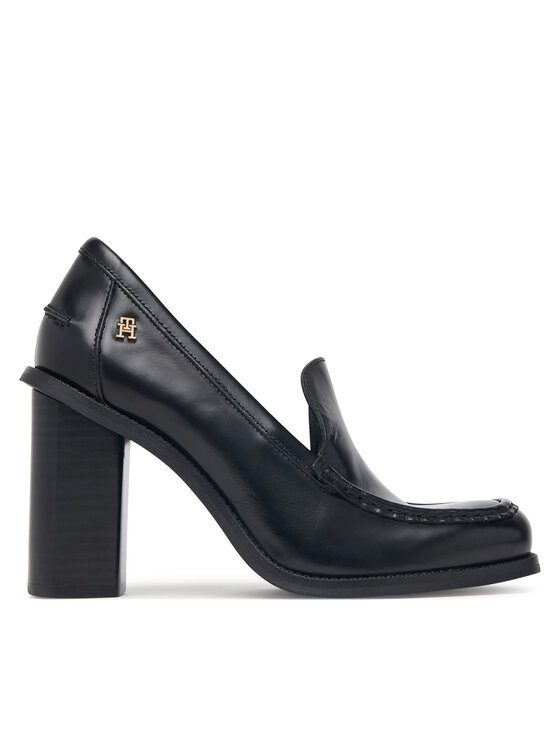 Tommy Hilfiger Tommy Hilfiger Halbschuhe Square Toe Heeled Loafer FW0FW09493 Schwarz