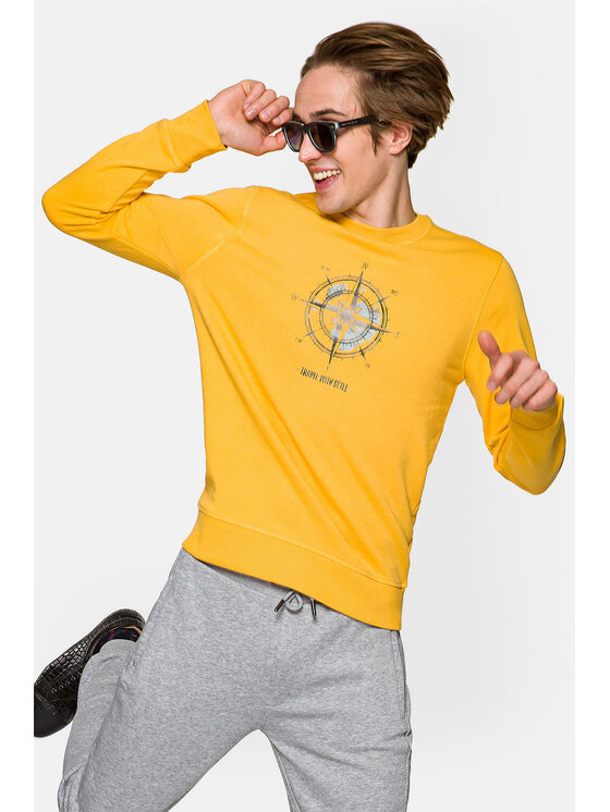 Lancerto Lancerto Bluza Omar Żółty Regular Fit