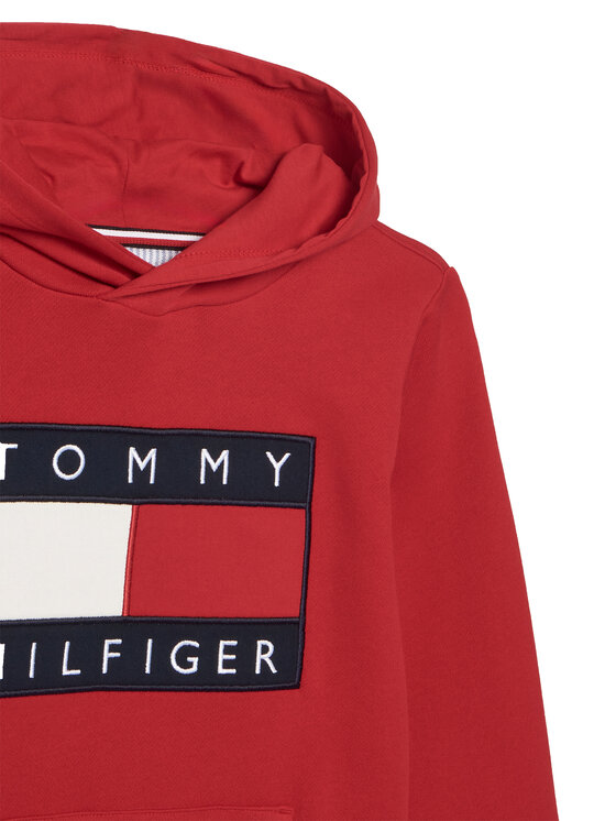 Tommy Hilfiger Tommy Hilfiger Pulóver KS0KS00707 Piros Regular Fit