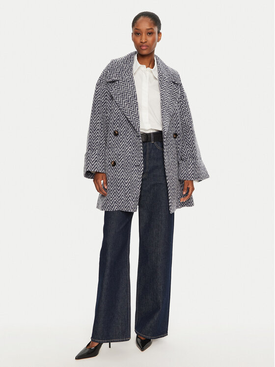United Colors Of Benetton United Colors Of Benetton Cappotto di lana 2JCHDN06D Multicolore Loose Fit