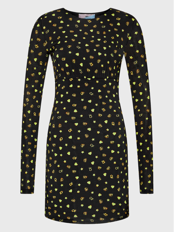 Chiara Ferragni Chiara Ferragni Kleid für den Alltag 73CBO918 Schwarz Slim Fit