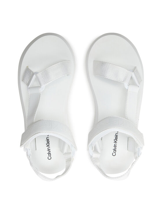 Calvin Klein Jeans Calvin Klein Jeans Sandały Sandal Velcro Webbing Dc YW0YW01353 Biały