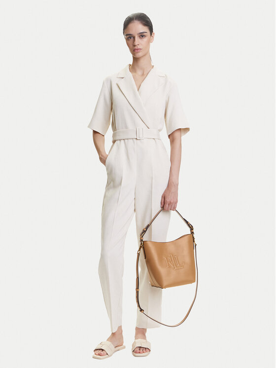 LAUREN RALPH LAUREN LAUREN RALPH LAUREN Borsetta Medium Witley Leather Bucket Bag 431950855008 Marrone