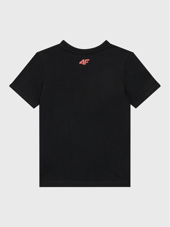4F 4F T-Shirt HJZ22-JTSM007 Czarny Regular Fit