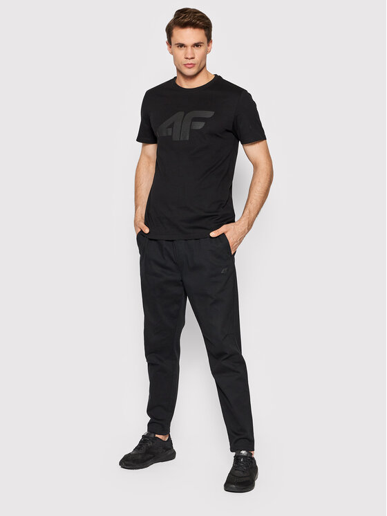 4F 4F T-Shirt H4L22-TSM353 Czarny Regular Fit