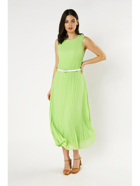 QUIOSQUE QUIOSQUE Každodenné šaty FLUO DRESS Zelená Regular Fit
