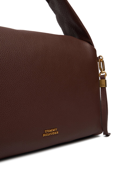 Tommy Hilfiger Tommy Hilfiger Táska City Leather Shoulder Bag AW0AW18152 Barna