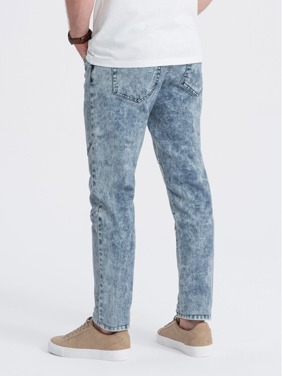 Ombre Ombre Jeansy OM-PADP-0109 Modrá Slim Fit