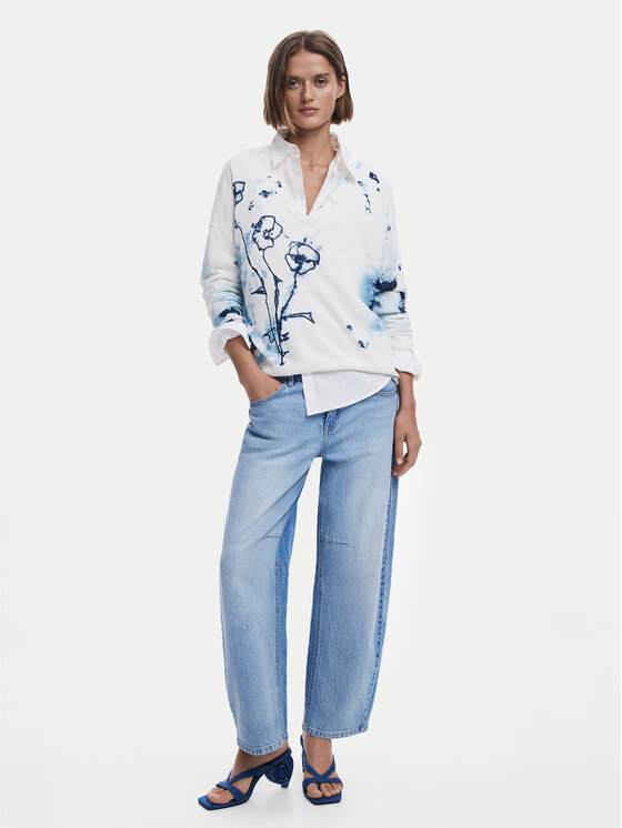 Desigual Desigual Πουλόβερ 25SWJF33 Εκρού Regular Fit