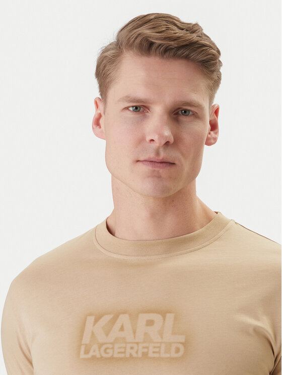 KARL LAGERFELD KARL LAGERFELD Póló 755060 562242 Bézs Regular Fit