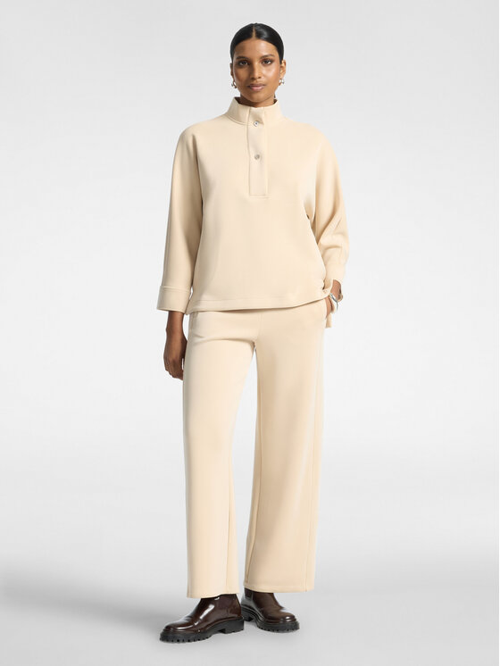 Elena Mirò Elena Mirò Felpa G810Z000681N0A2 Crema Boxy Fit