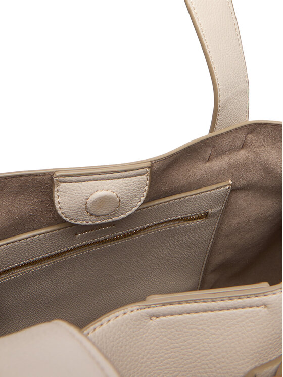 Calvin Klein Calvin Klein Ročna torba Buckle Medium Tote LV04F3294G Écru