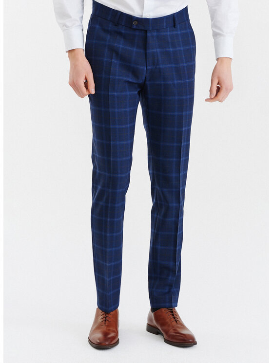 Pako Lorente Pako Lorente Spodnie garniturowe P23SP-6G-019 Granatowy Slim Fit