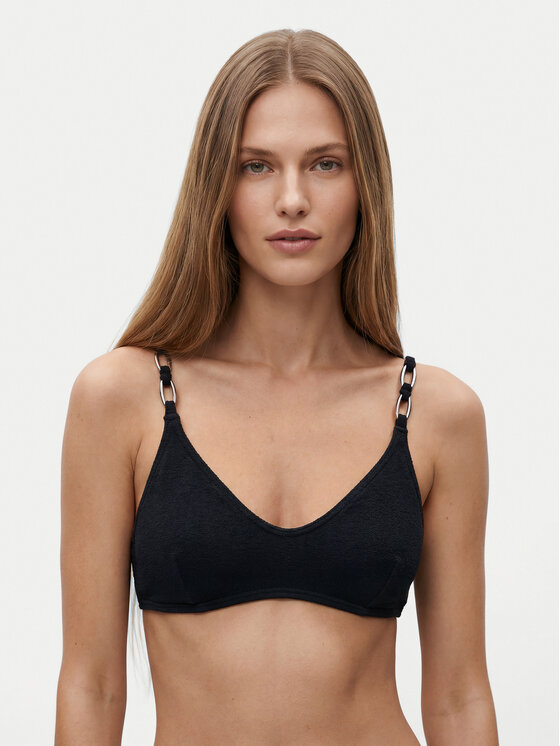 MICHAEL Michael Kors MICHAEL Michael Kors Bikini partea de sus MM06307 Negru