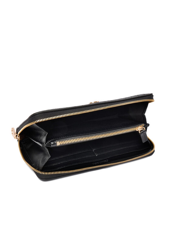 Calvin Klein Calvin Klein Didelė Moteriška Piniginė Ck Croc Long Zip Around LV04F1096G Juoda