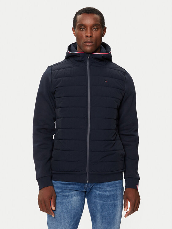 Tommy Hilfiger Tommy Hilfiger Суитшърт Mix Media MW0MW34211 Тъмносин Regular Fit