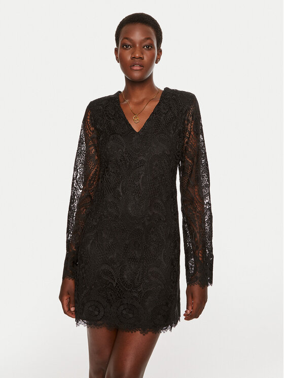TWINSET TWINSET Kokteilikleit 242TP2467 Must Regular Fit