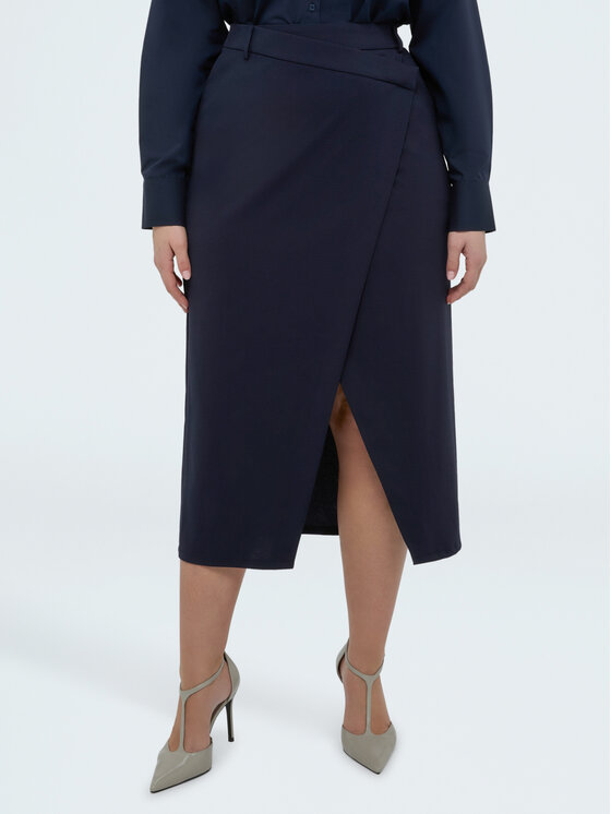 Fiorella Rubino Fiorella Rubino Gonna midi 1003L000516N034 Blu Regular Fit