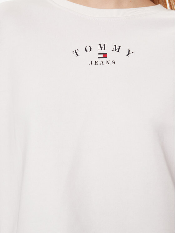 Tommy Jeans Tommy Jeans Bluza Essential Logo DW0DW18143 Biały Regular Fit