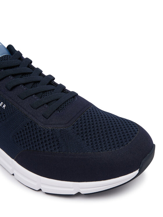 Tommy Hilfiger Tommy Hilfiger Laisvalaikio batai Light Knitted Hilfiger Runner FM0FM06010 Tamsiai mėlyna