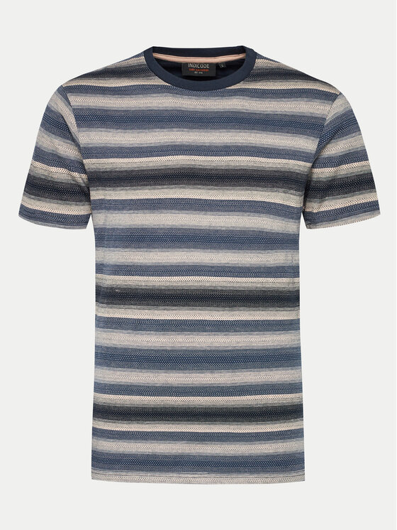 INDICODE INDICODE T-Shirt Vicce 40-972 Šedá Regular Fit