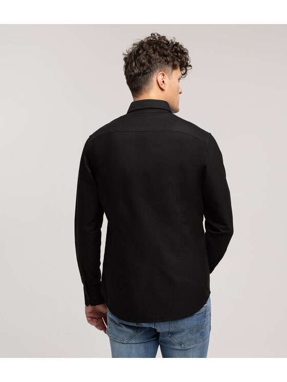 Lee Cooper Lee Cooper Koszula LIAM OXFORD Czarny Slim Fit