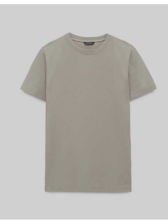 Borgio Borgio T-Shirt covo Zielony Slim Fit