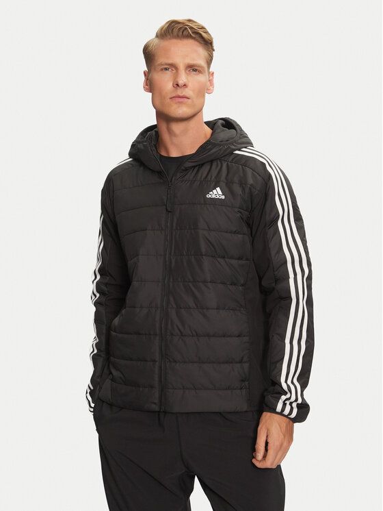 adidas Giacca di transizione Essentials 3 Stripes Hybrid IN7195 Nero Regular Fit Modivo